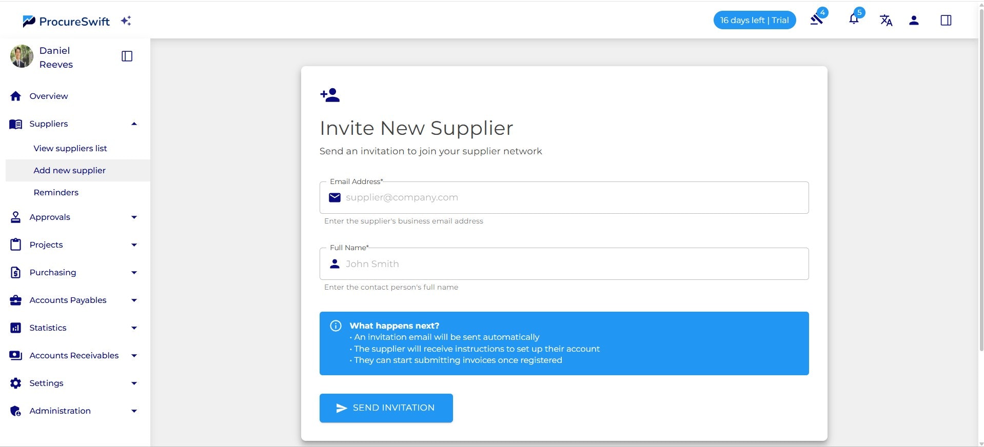 ProcureSwift - Screenshot 2 showing product features and functionality