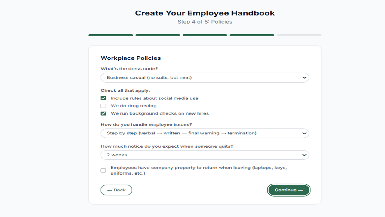 Employee Handbook Generator gallery image