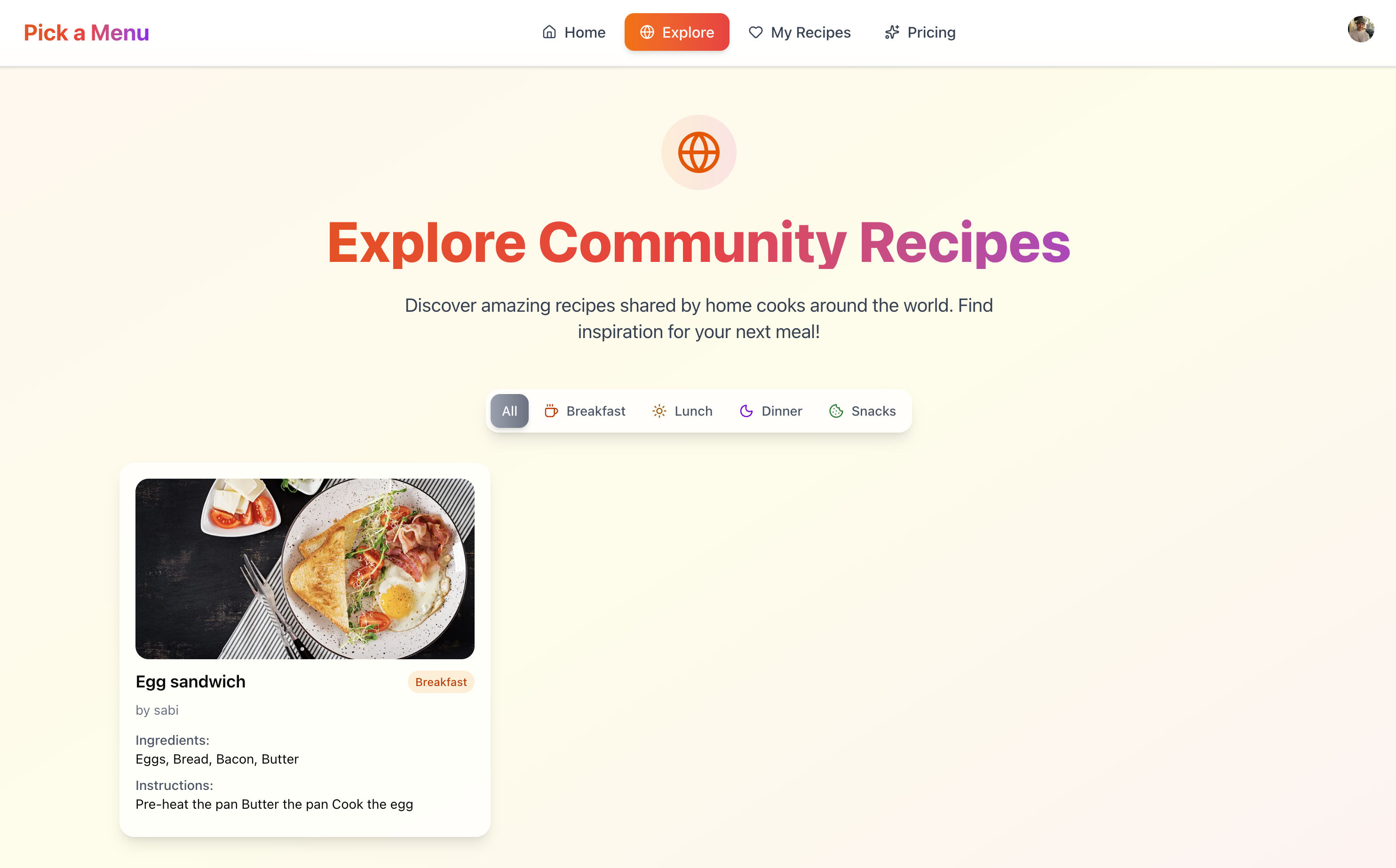 Média Choisissez un menu - Organisateur de recettes et sélecteur de repas aléatoire 4