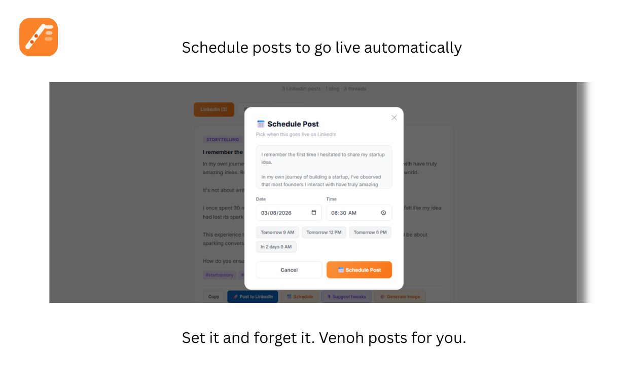Venoh - Screenshot 3 showing product features and functionality