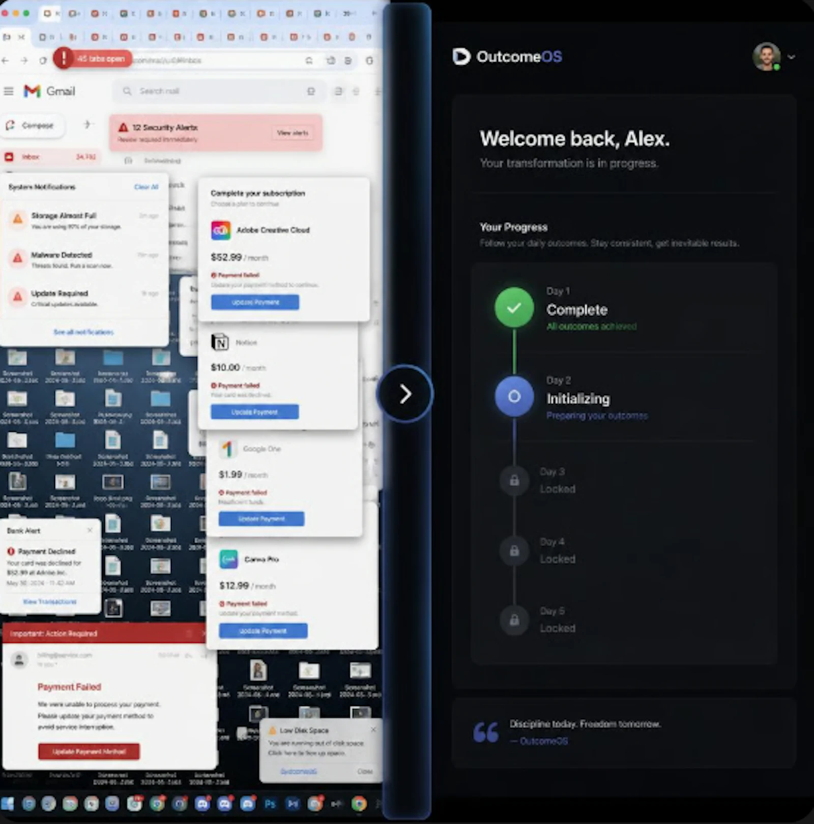 OutcomeOS screenshot 3