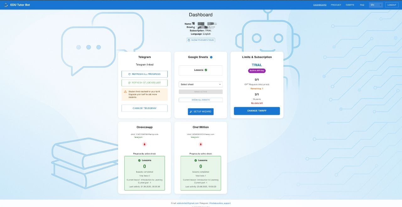 وسائط EDU Tutor Bot - مساعد تعليمي يعمل من الذكاء الاصطناعى للأطفال والآباء والأمهات 2