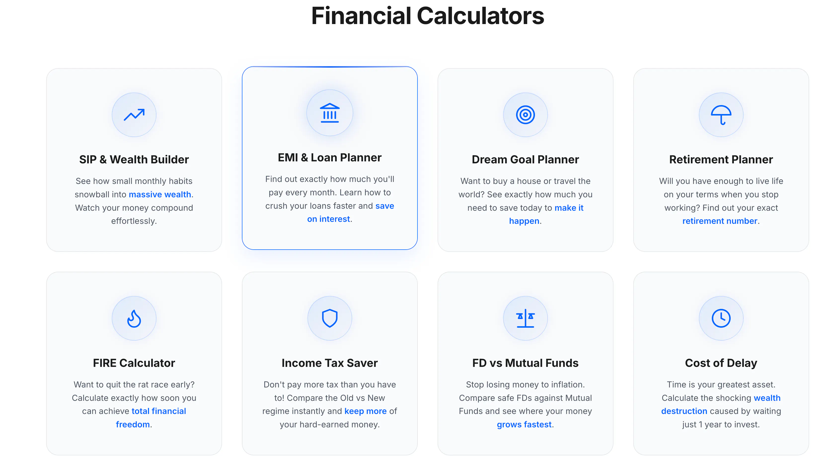 Wealthory calculator gallery image