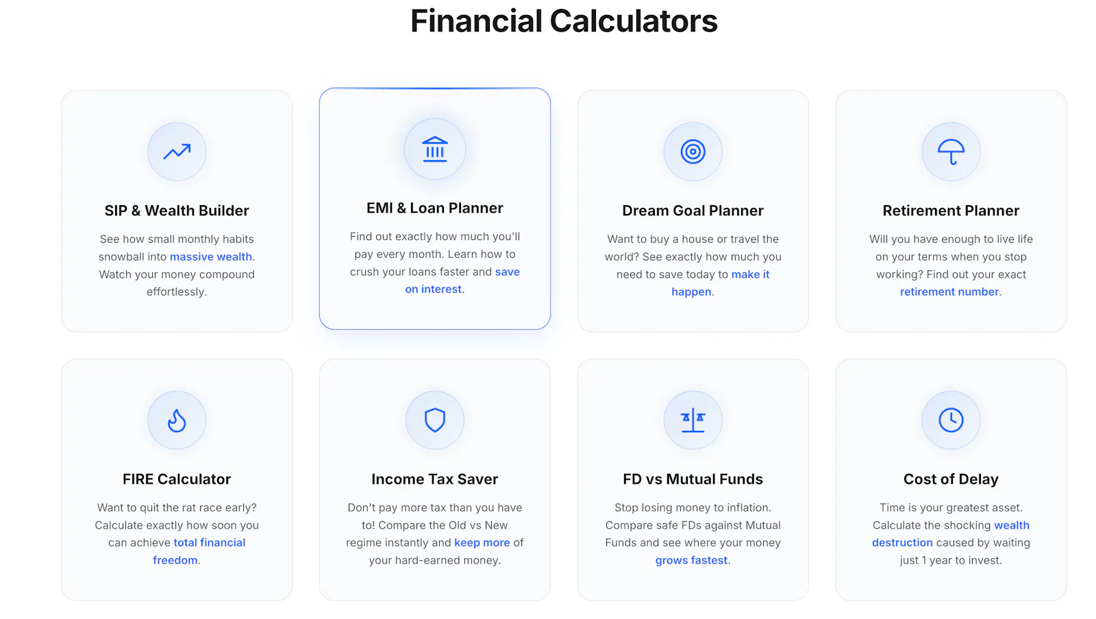 Wealthory calculator screenshot 2