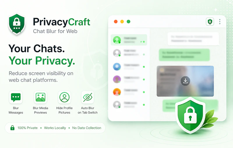 PrivacyCraft: Chat Blur for Web Whatsapp screenshot 1