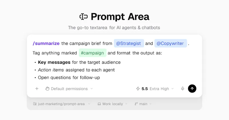 Prompt Area screenshot 2