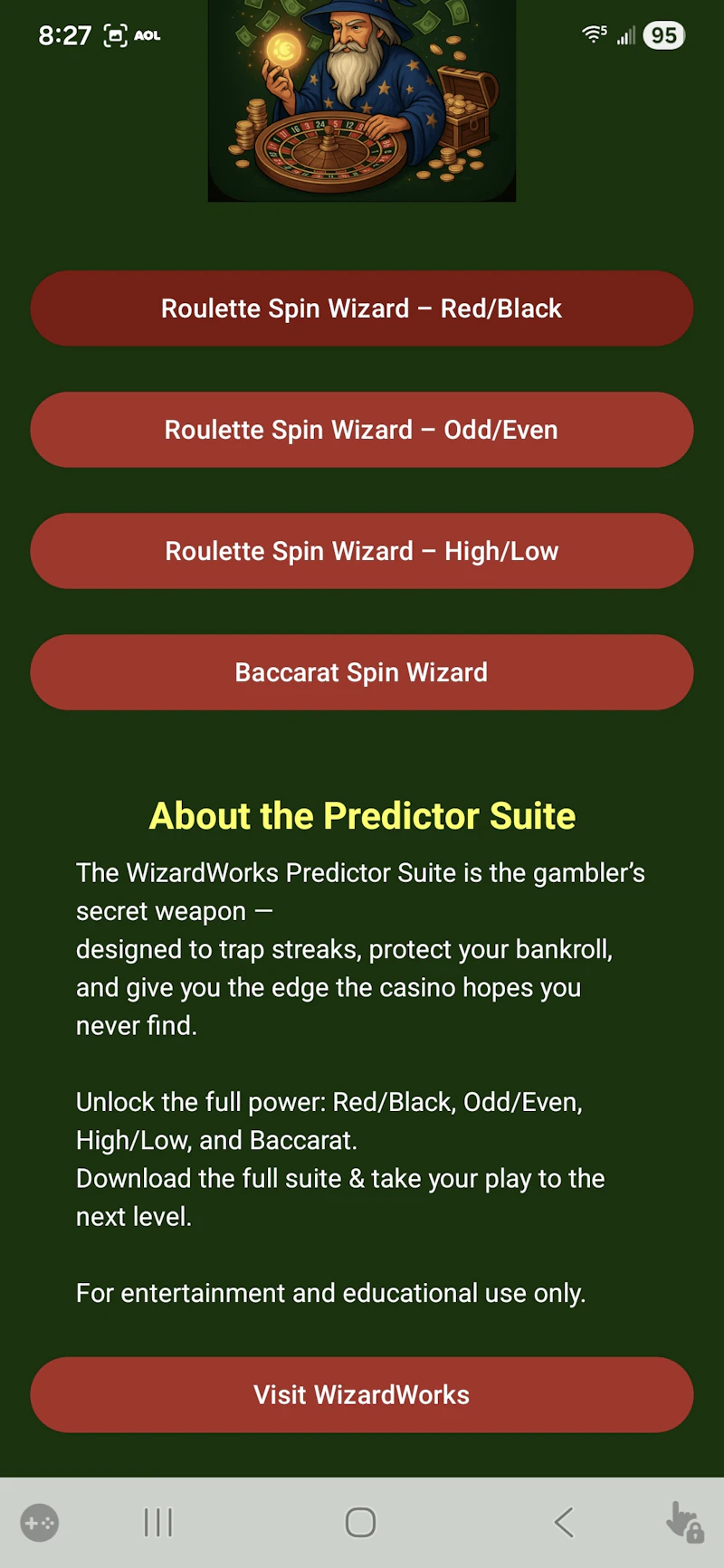 Baccarat Predictor Wizard  screenshot 4