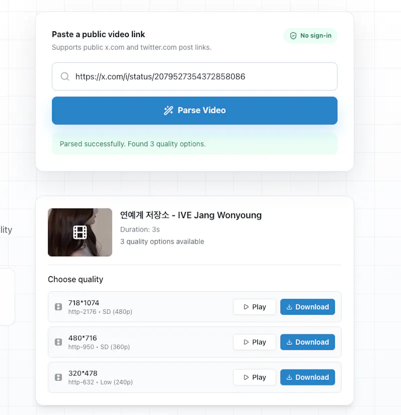 Twitter/X Video Downloader screenshot 2