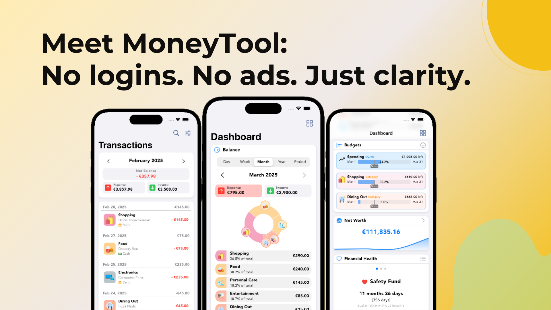 Moneytool - 沒有登錄。沒有廣告。只是清晰。 media 3