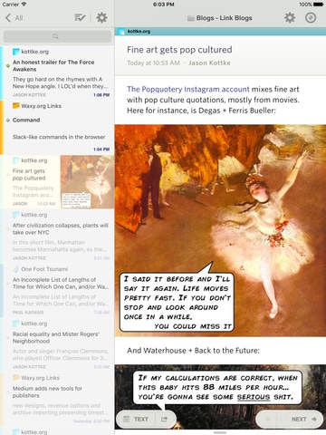 Newsblur 6.0 gallery image