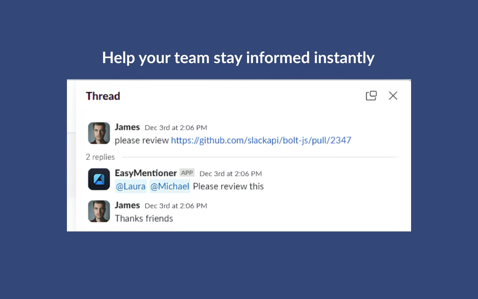 พูดถึงง่ายๆ - ตรวจจับข้อความสำคัญและแจ้งเตือนคนที่เหมาะสมใน Slack media 1