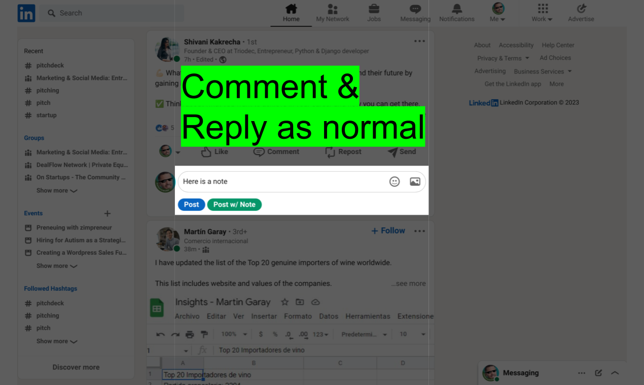 꼬리 노트 - LinkedIn 주석 및 답변에 서명을 추가하십시오 미디어 3