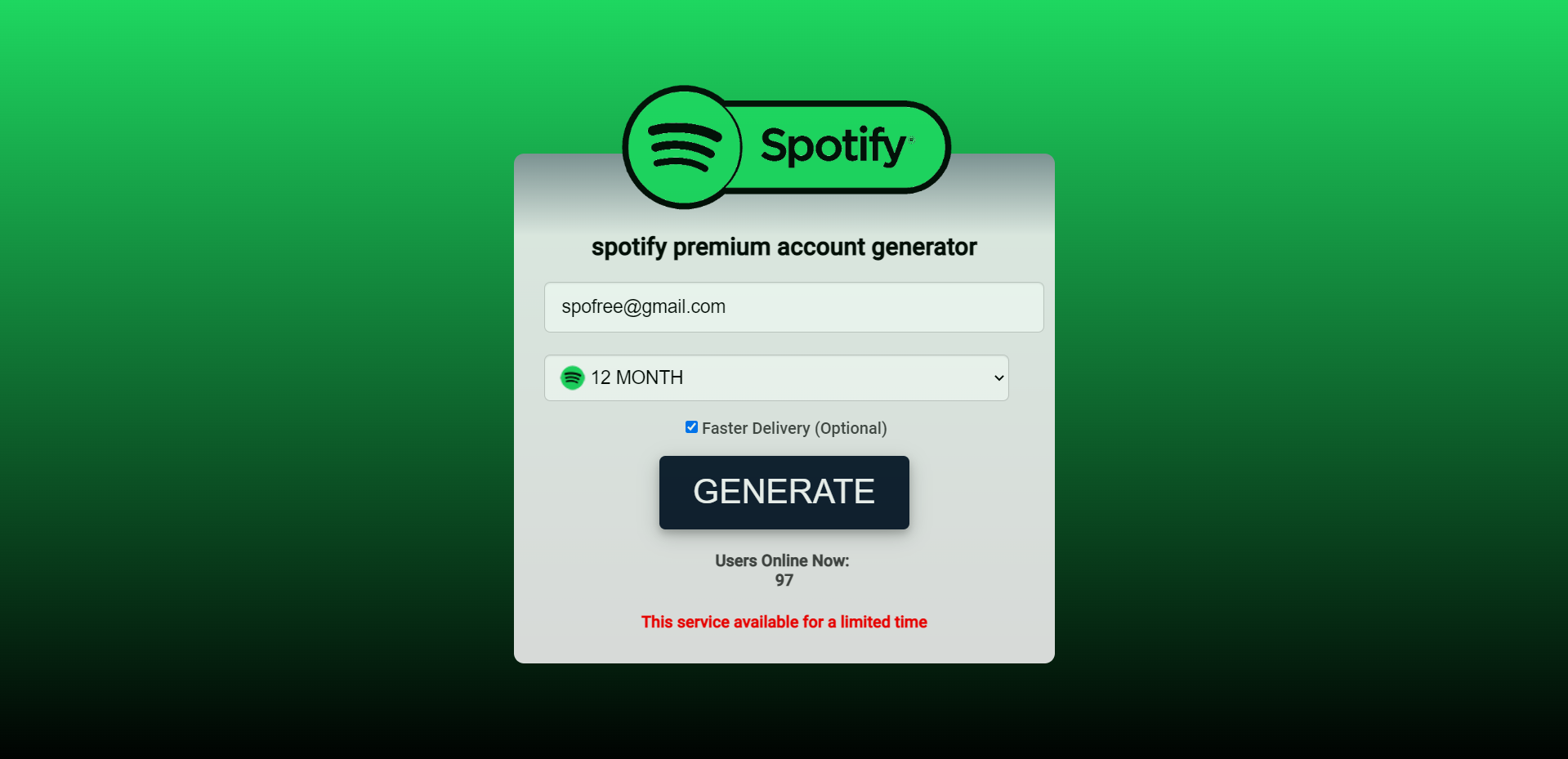 Spotify best sale account online