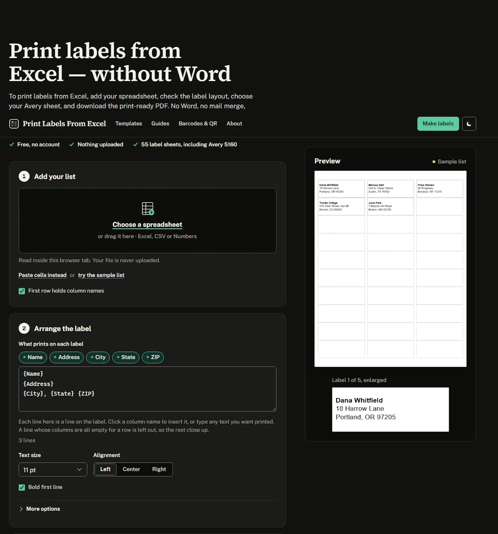Print Labels From Excel screenshot 2