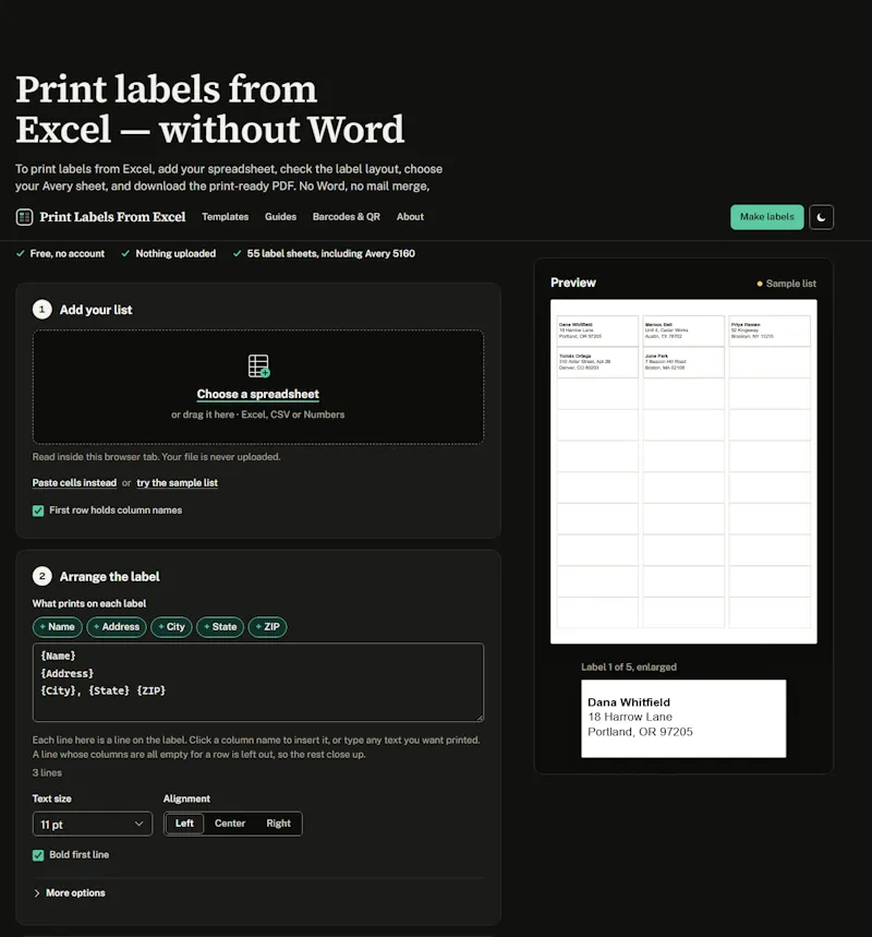Print Labels From Excel screenshot 2