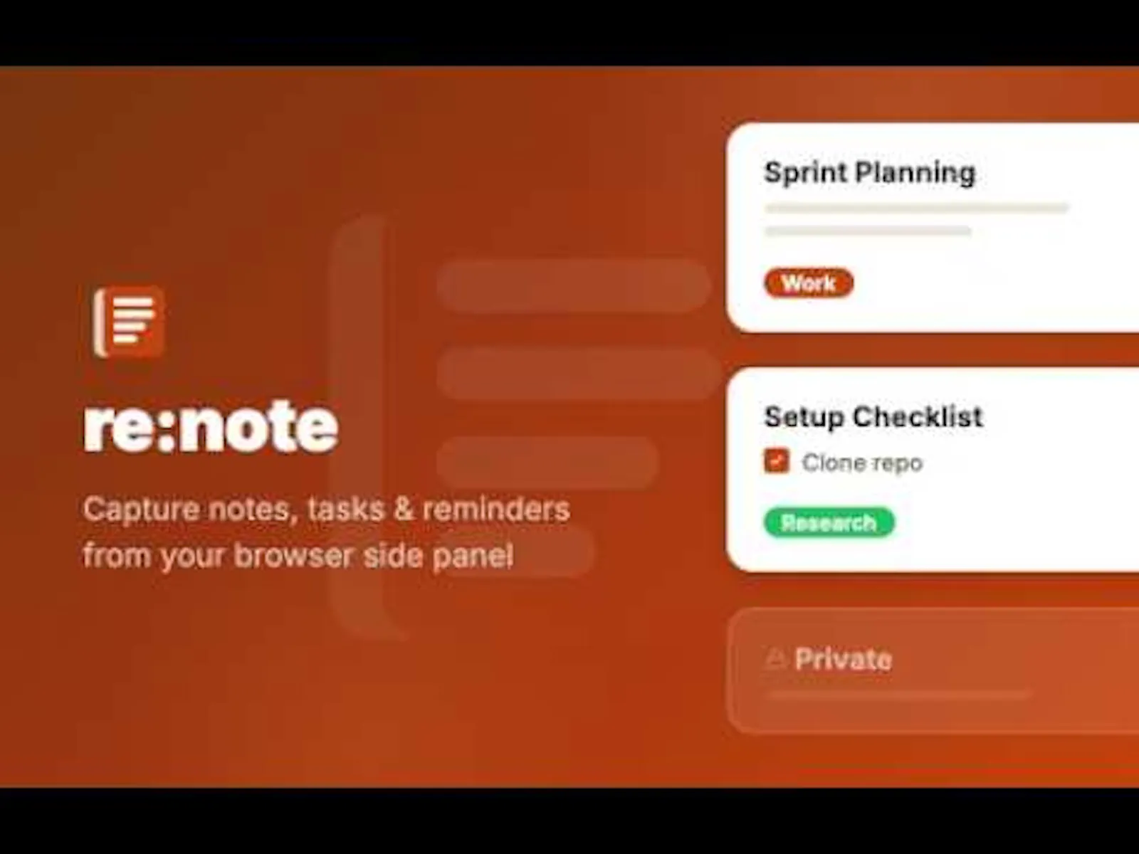 re:note screenshot 1 (video preview)