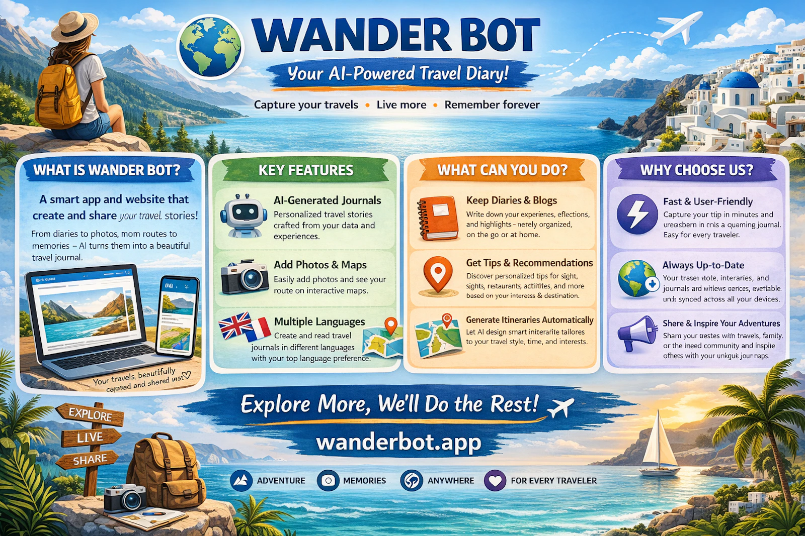 Wander Bot — Automated Travel Blogging screenshot 2