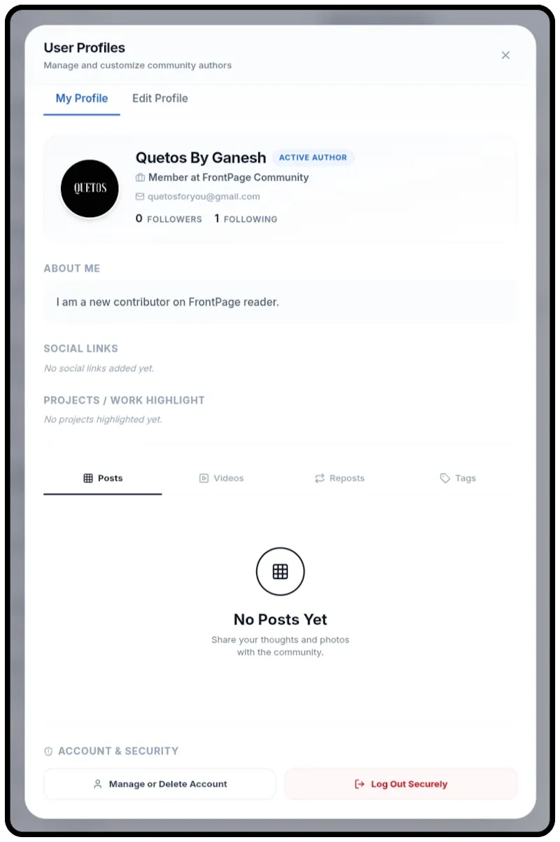 Frontpage screenshot 7