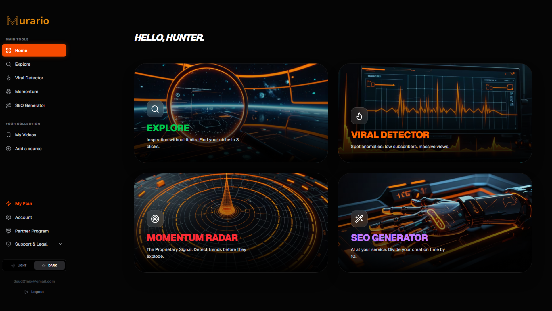 Murario - Main product screenshot demonstrating key features and user interface