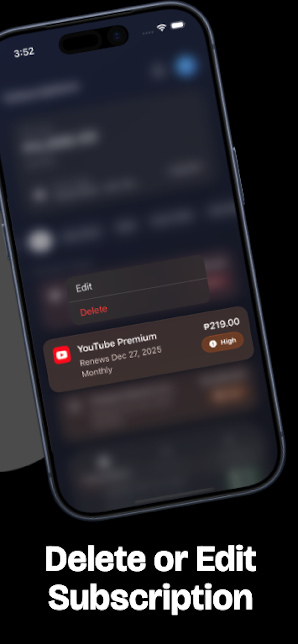 Subscriptly:  Manage Bills gallery image