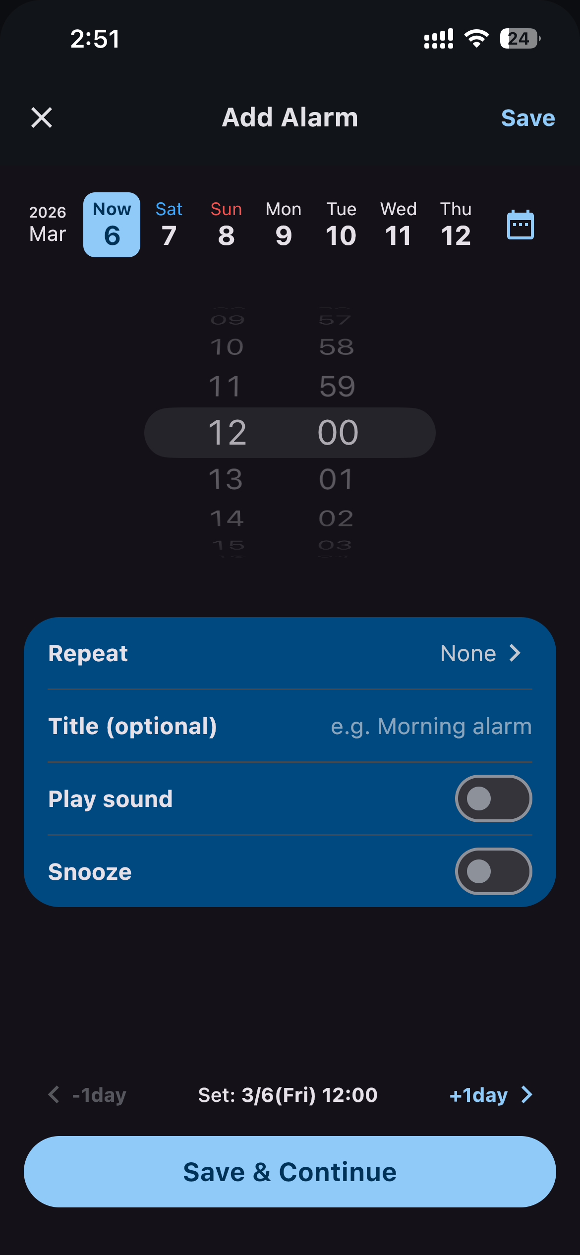  I built a date-based alarm app - Main product screenshot demonstrating key features and user interface