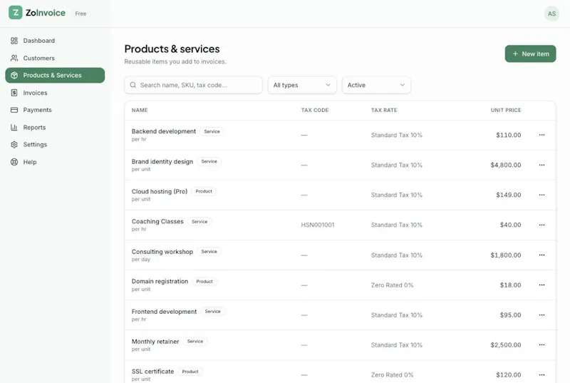 ZoInvoice screenshot 6
