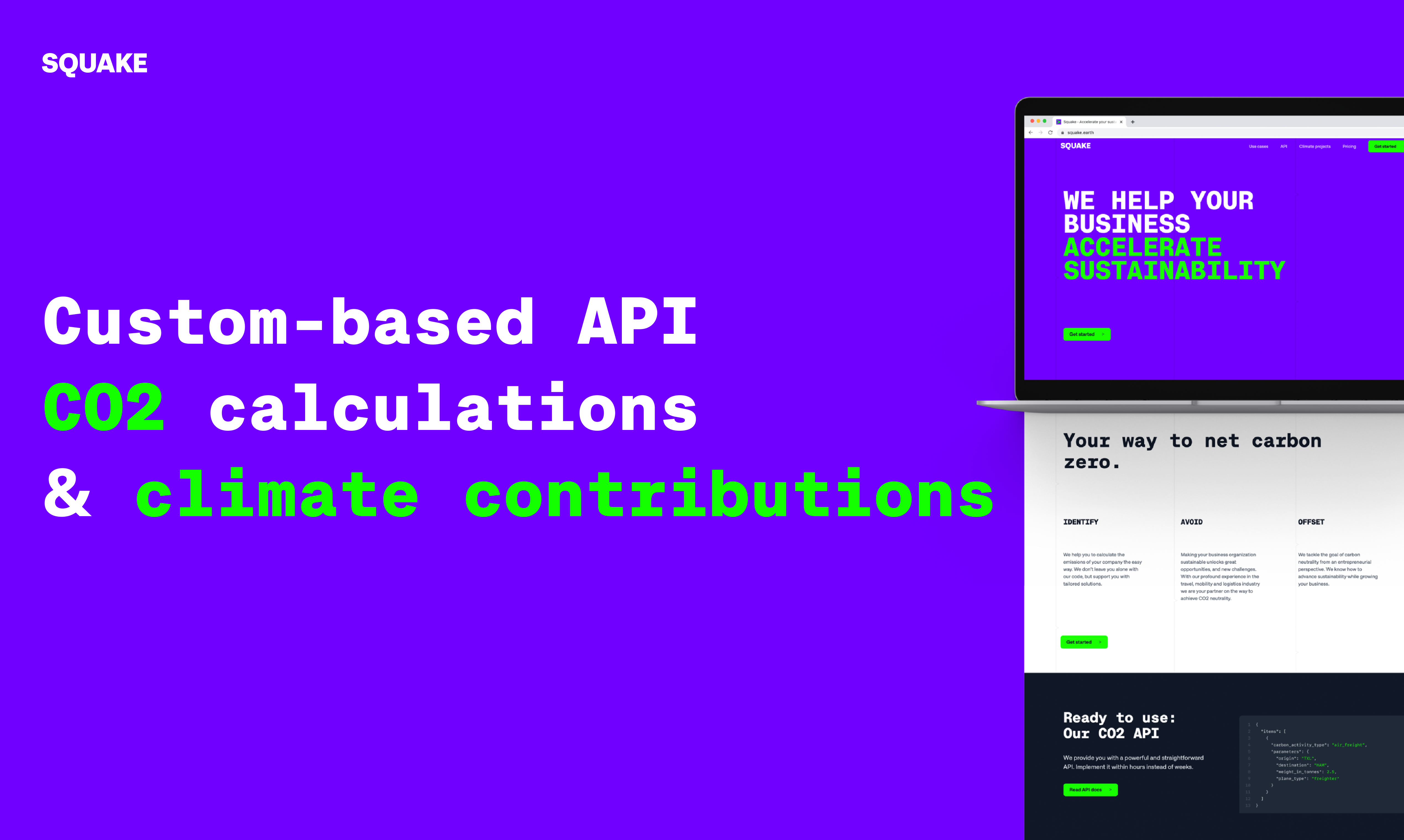 Mídia 2 de Squake API - API de sustentabilidade para cálculos e contribuições de CO2