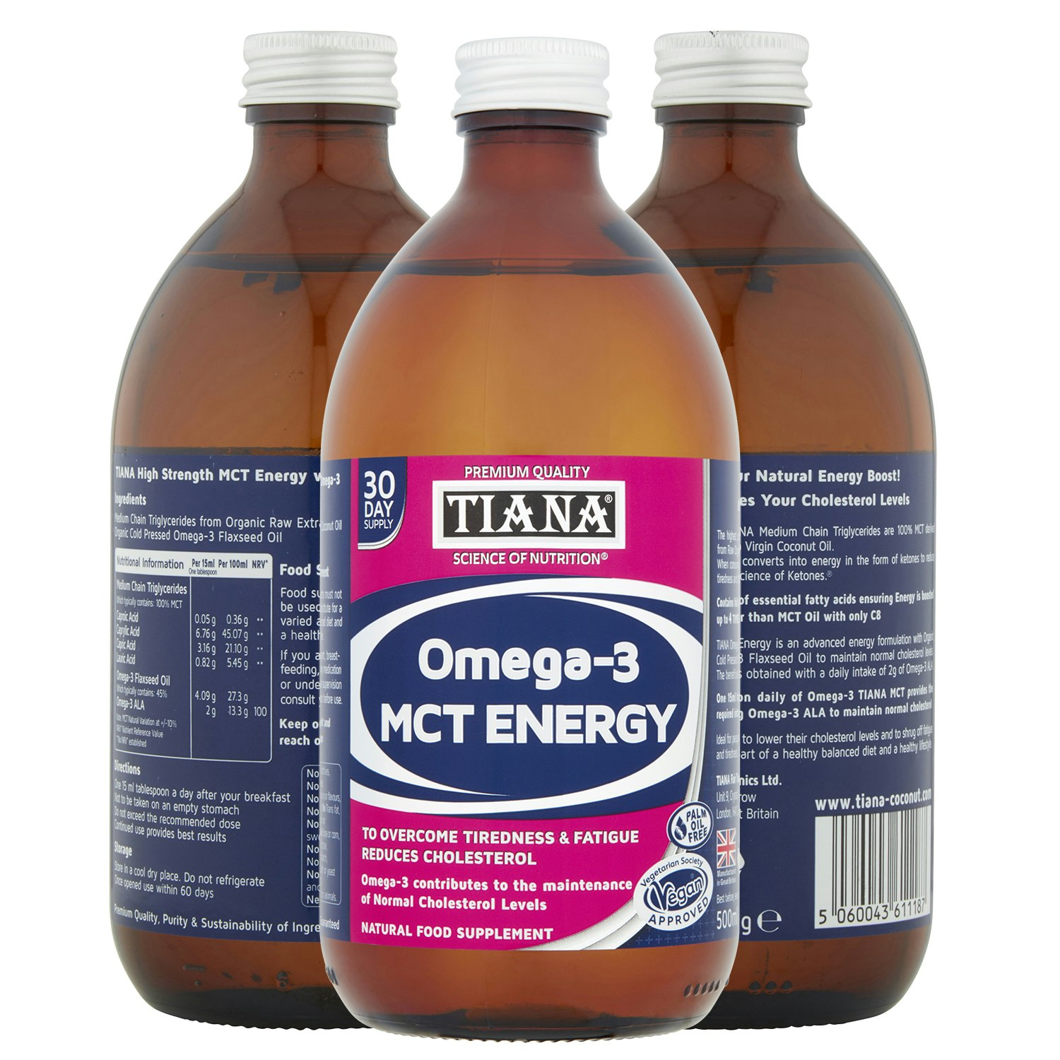 Hohe Stärke 100% reiner MCT -Energie 500 ml