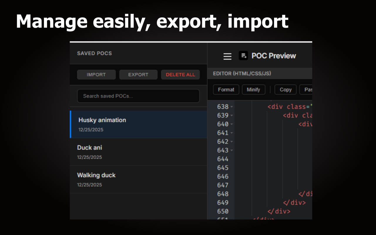 POC Preview - Screenshot 4 showing product features and functionality