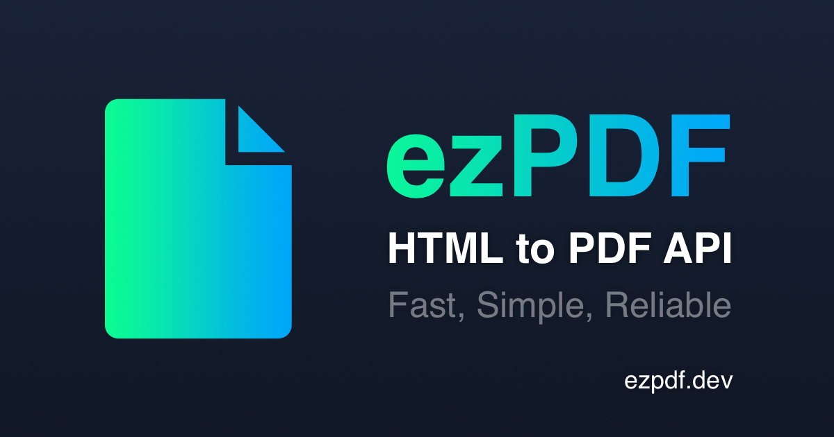 ezPDF - HTML to PDF API gallery image