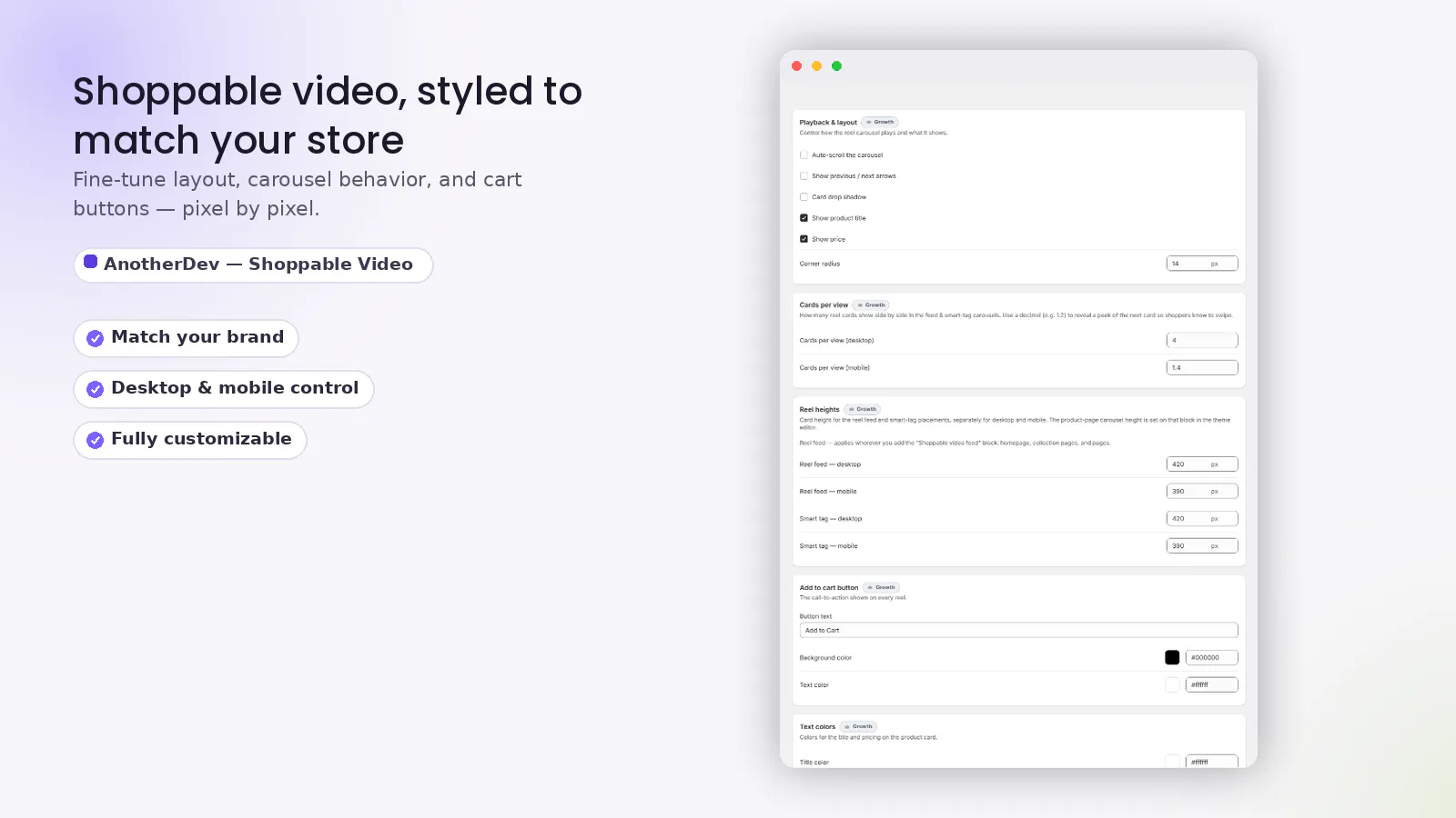 AnotherDev Shoppable Video gallery image