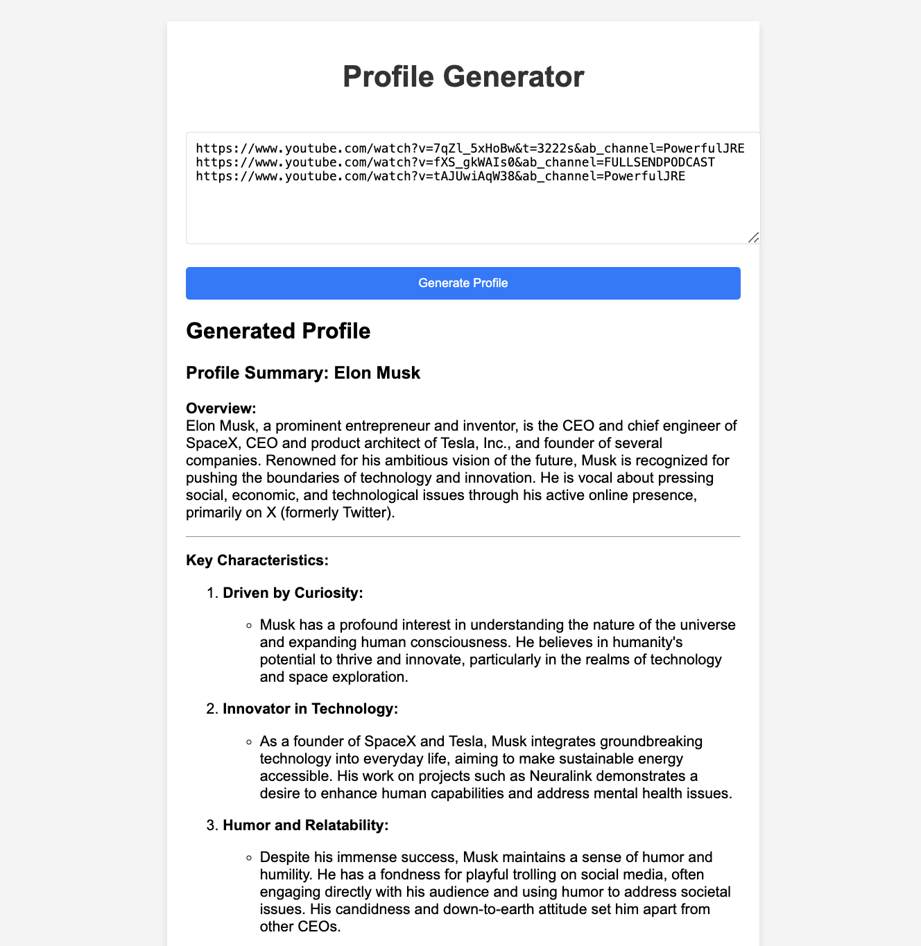 Générateur de profil media 2
