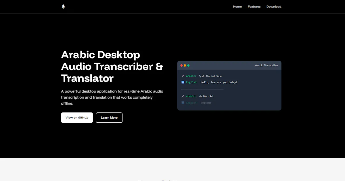 Arabic Desktop Audio Translator