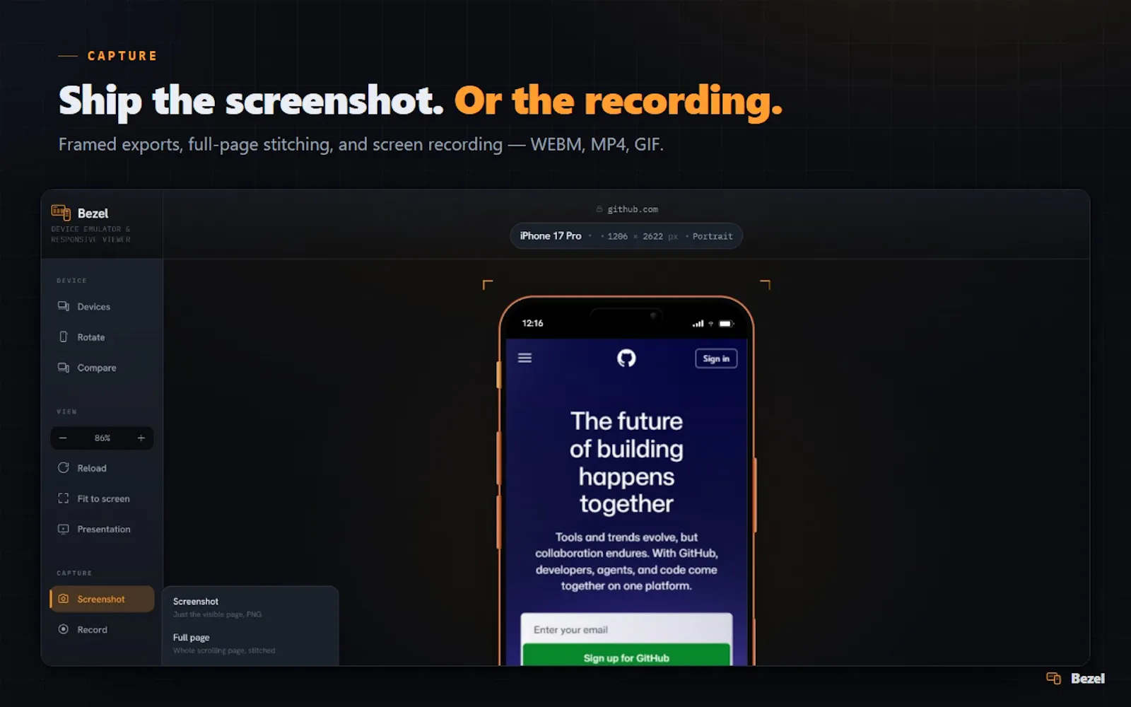 Bezel screenshot 5