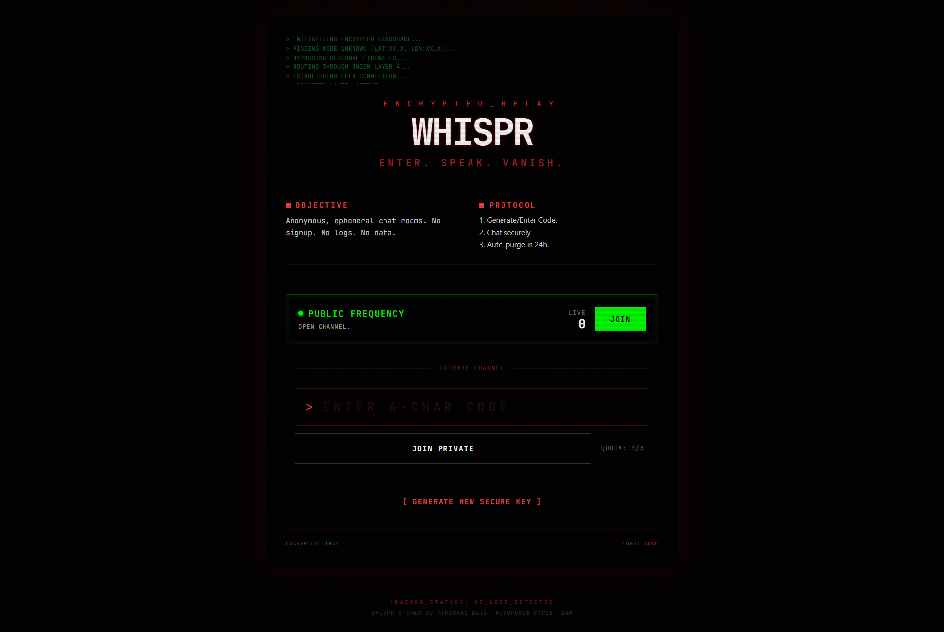 Whispr — Anonymous ephemeral chat rooms gallery image