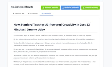 AI Video Transcriber (open source) gallery image