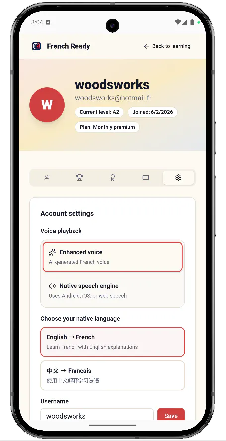 French Ready App gallery image