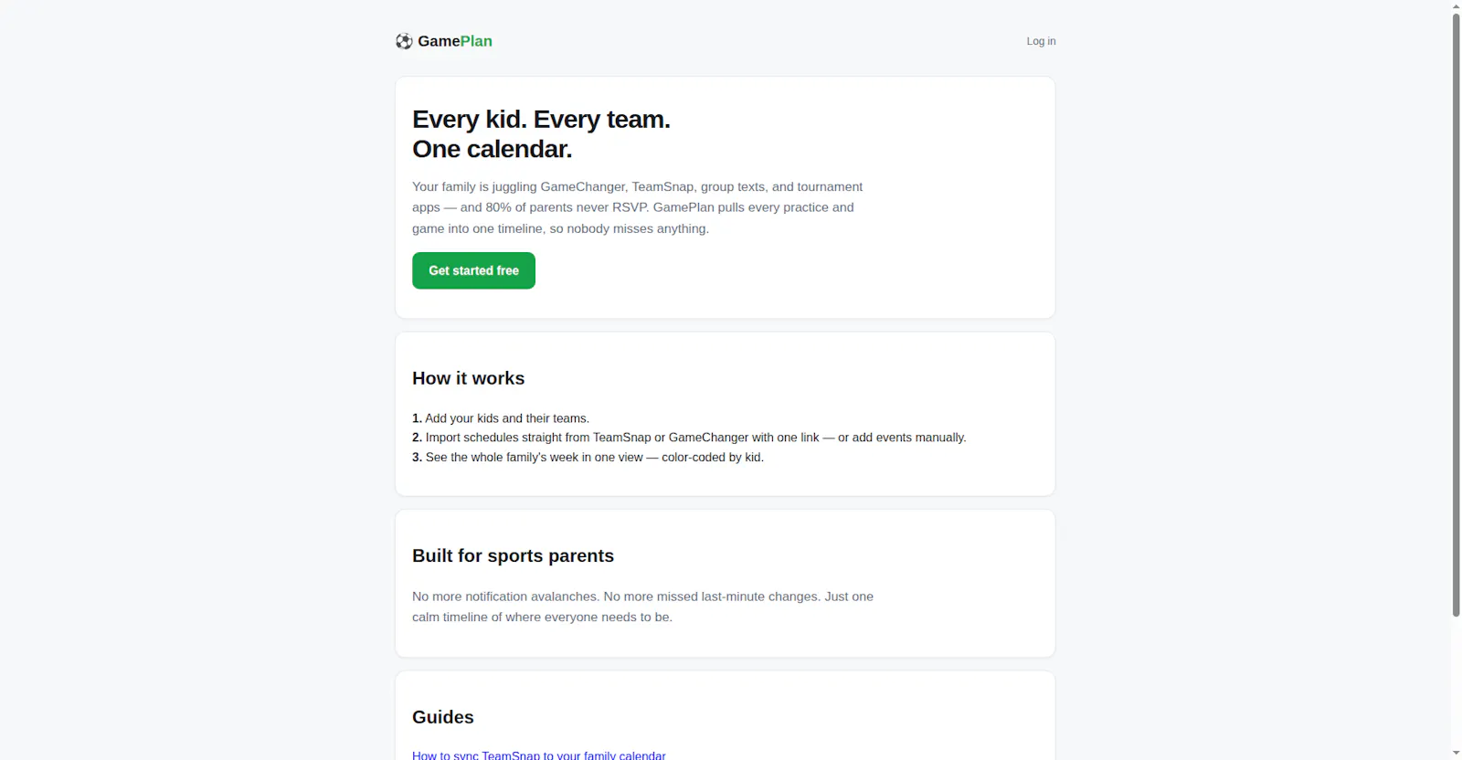 GamePlan screenshot 1