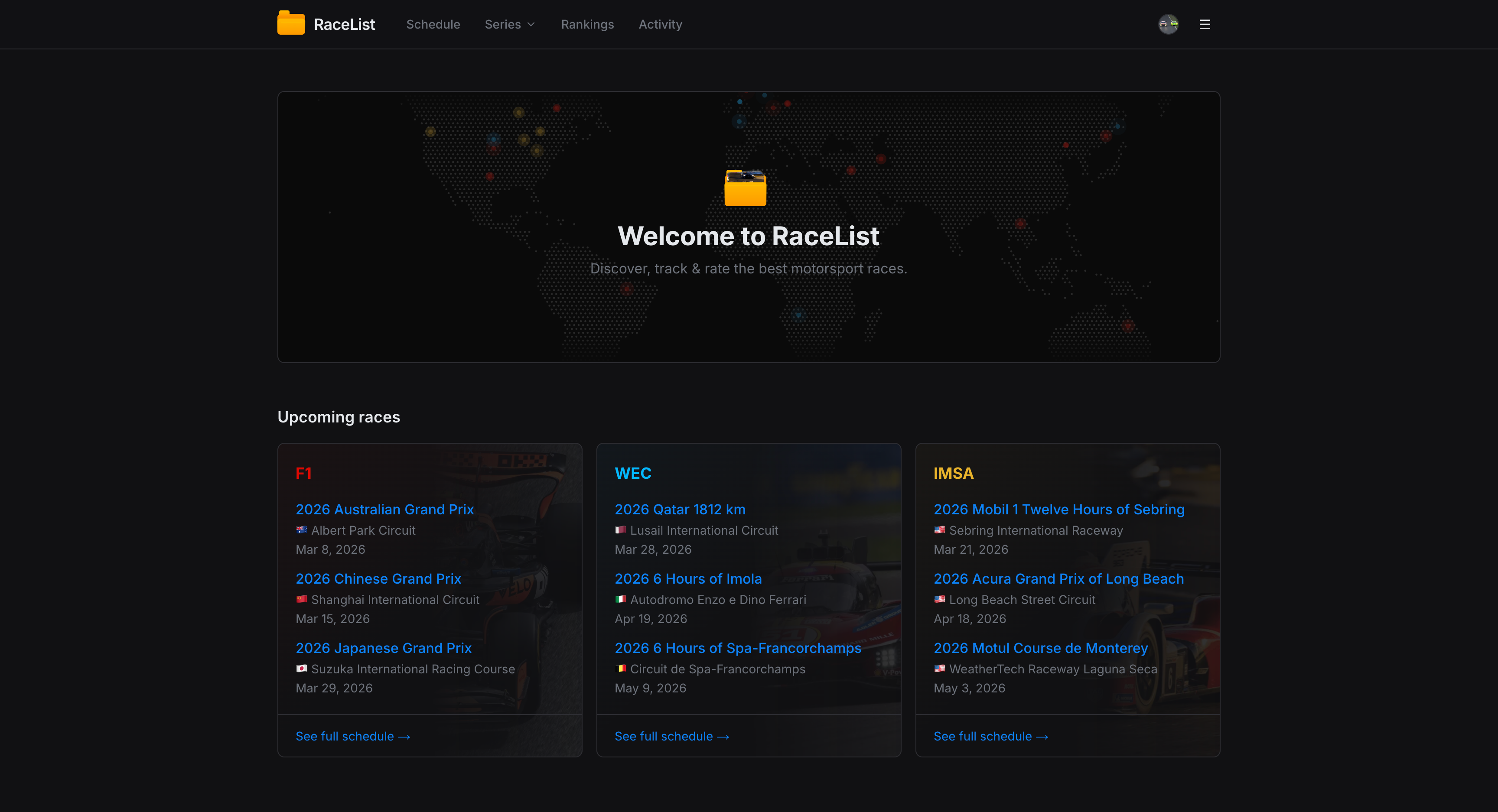 RaceList gallery image