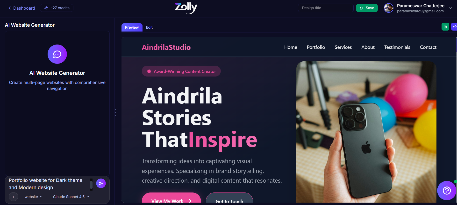 Zolly - Screenshot 2 showing product features and functionality