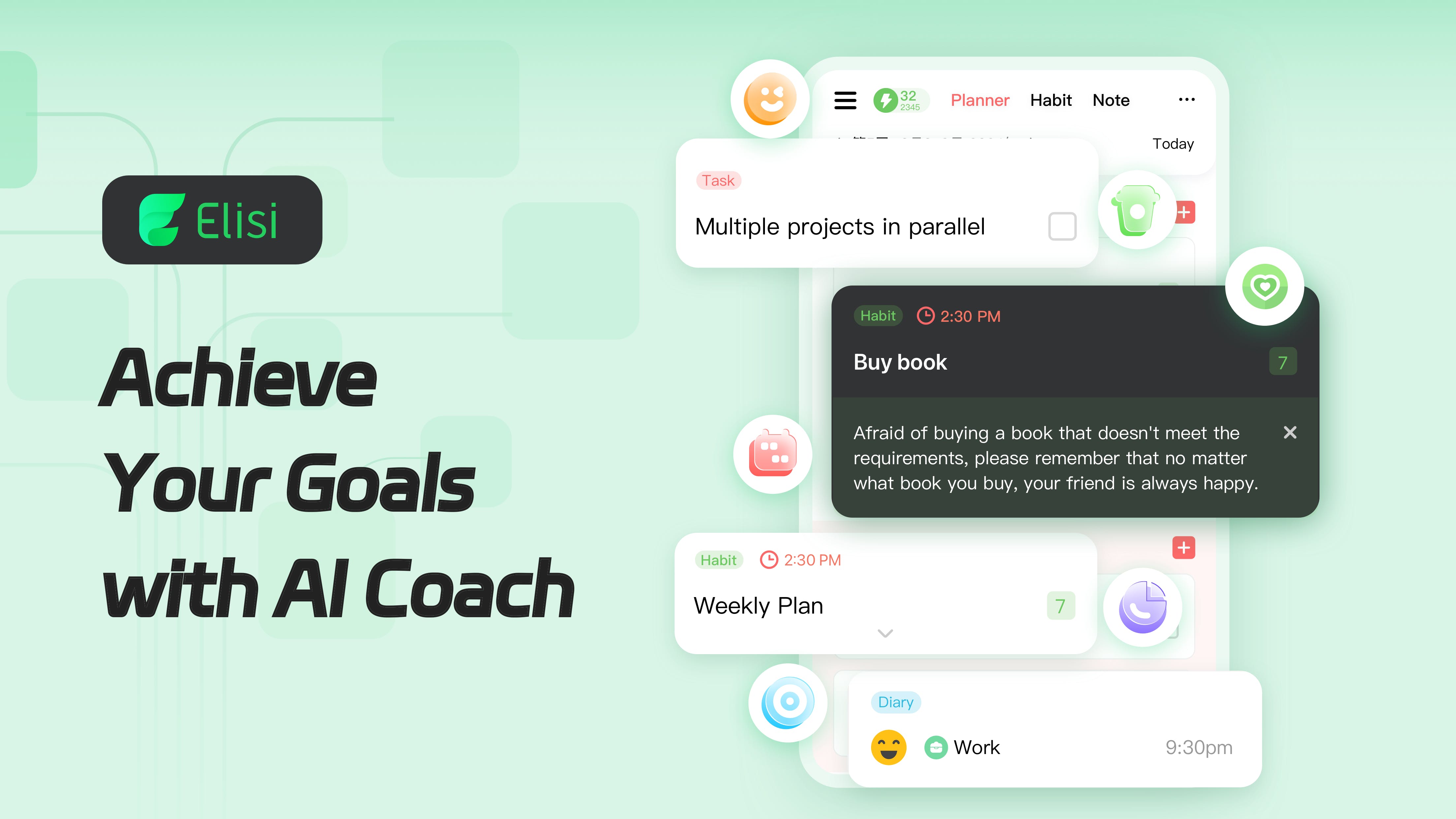 Elisi : AI-powered Goal Management App media 1