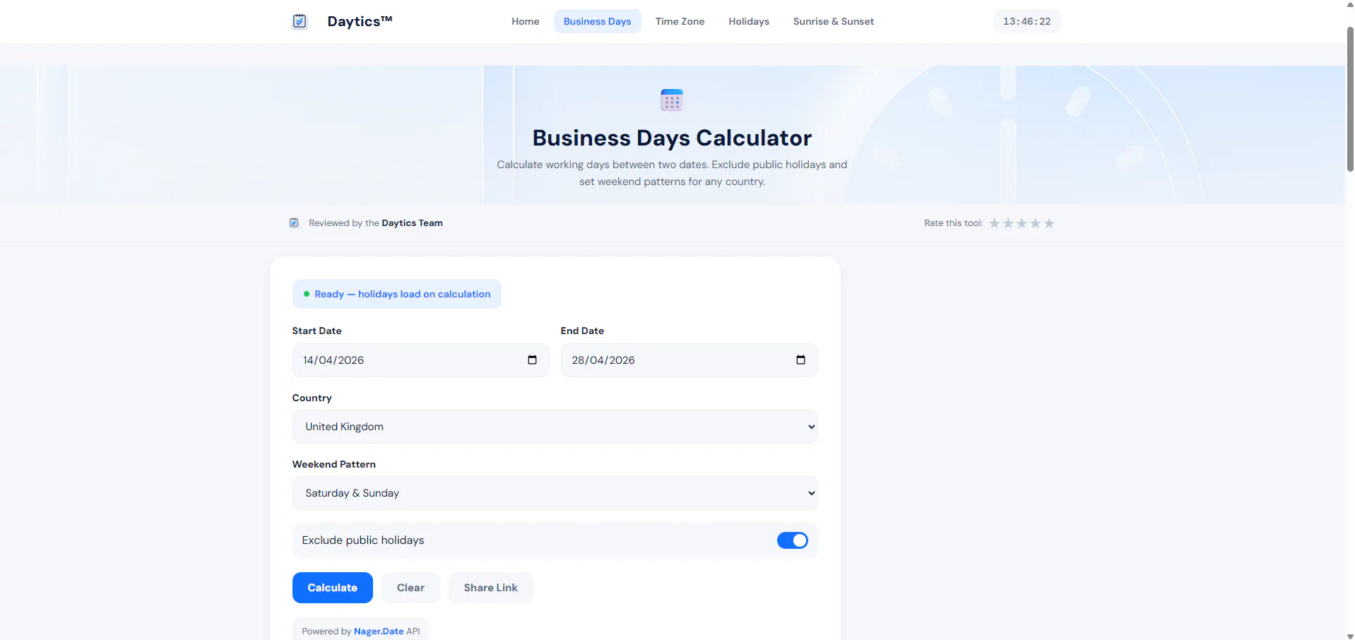 Daytics — Time & Date Tools gallery image