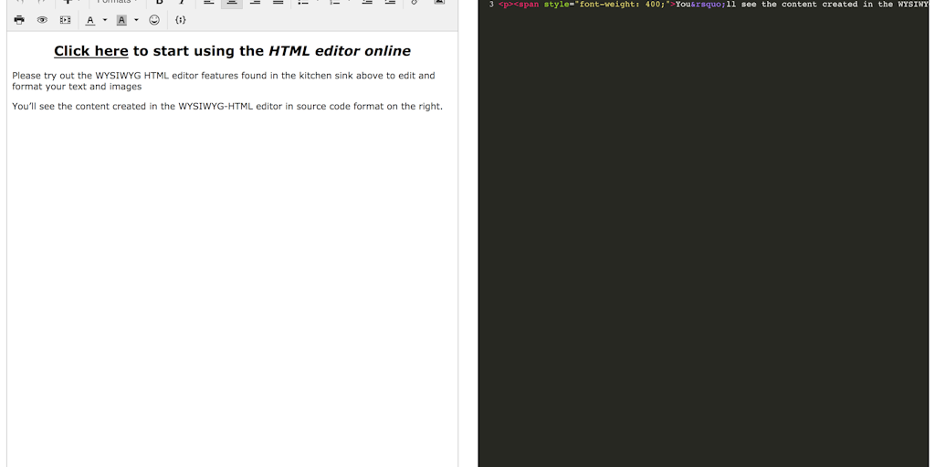 HTML Editor Image