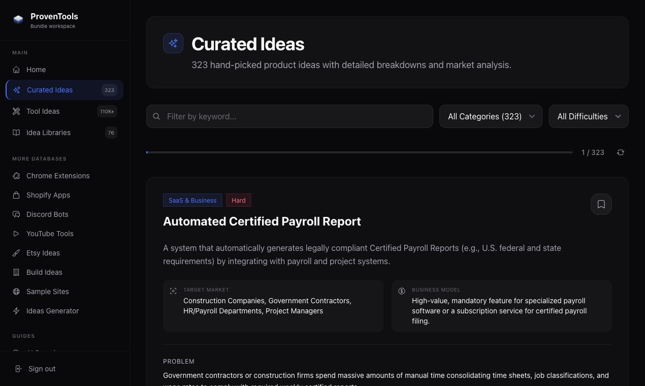 ProvenTools - Screenshot 3 showing product features and functionality