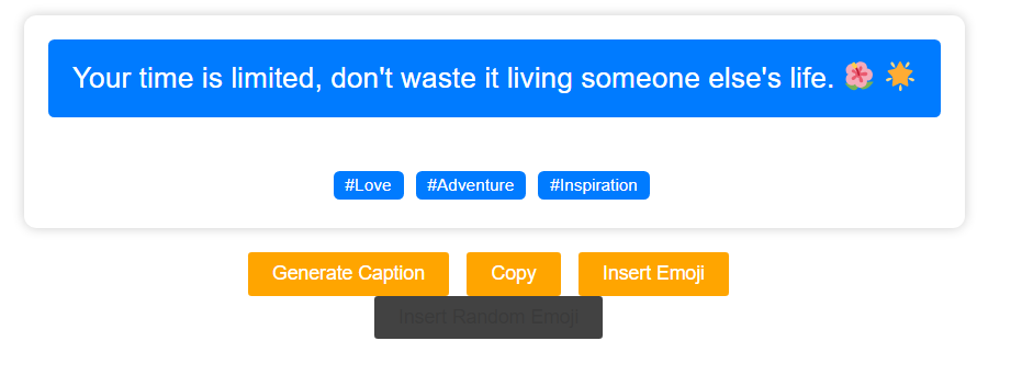 instagram captions Generator gallery image