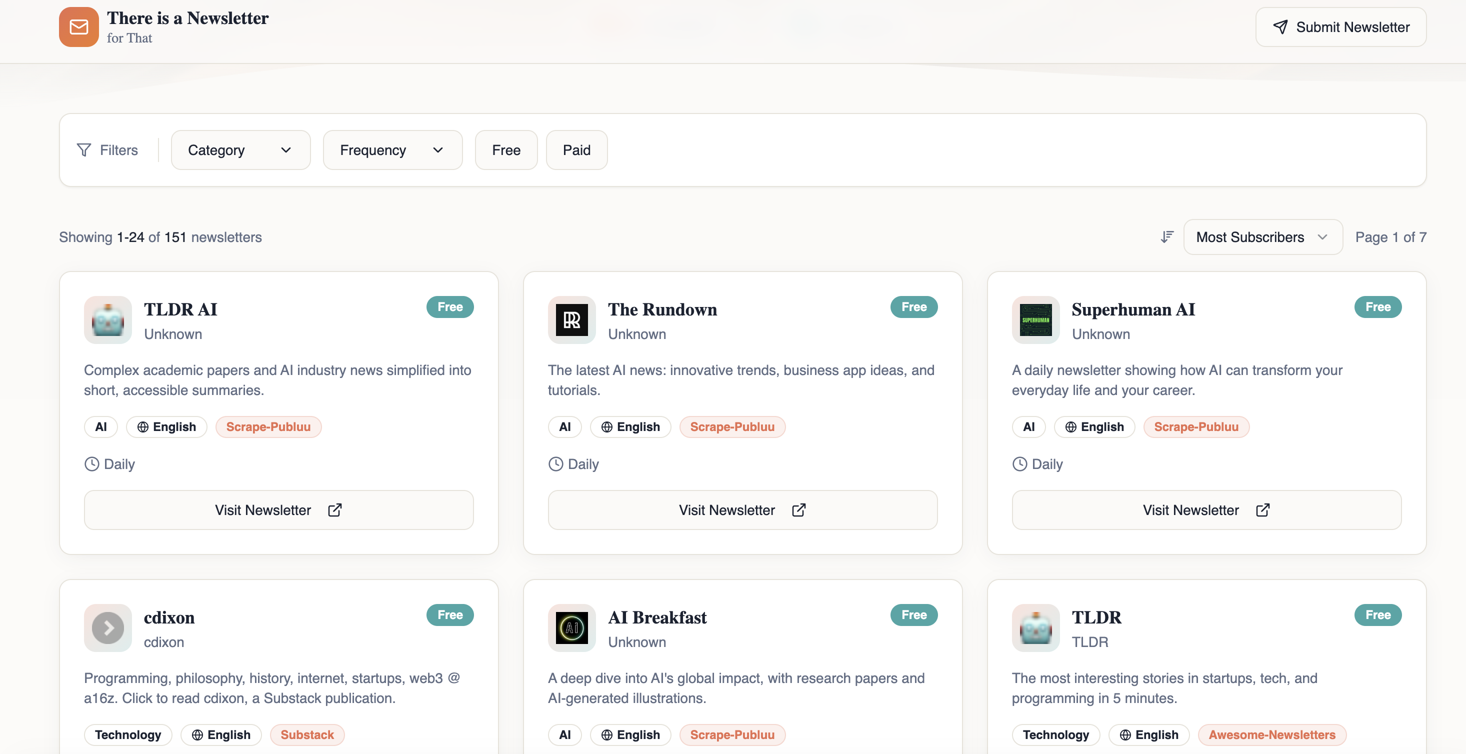 There is a Newsletter for That - Screenshot 3 showing product features and functionality