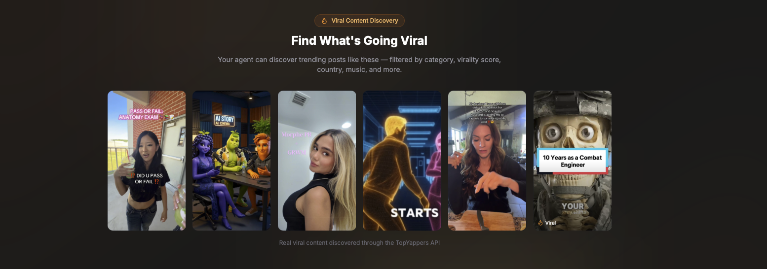 topYappers - creators & viral MCP gallery image