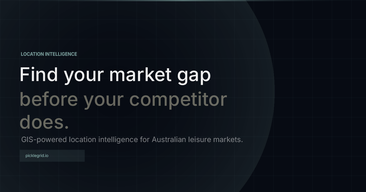 PickleGrid | Leisure Demand Analytics gallery image