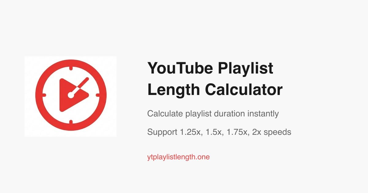 YouTube Playlist Length Calculator gallery image