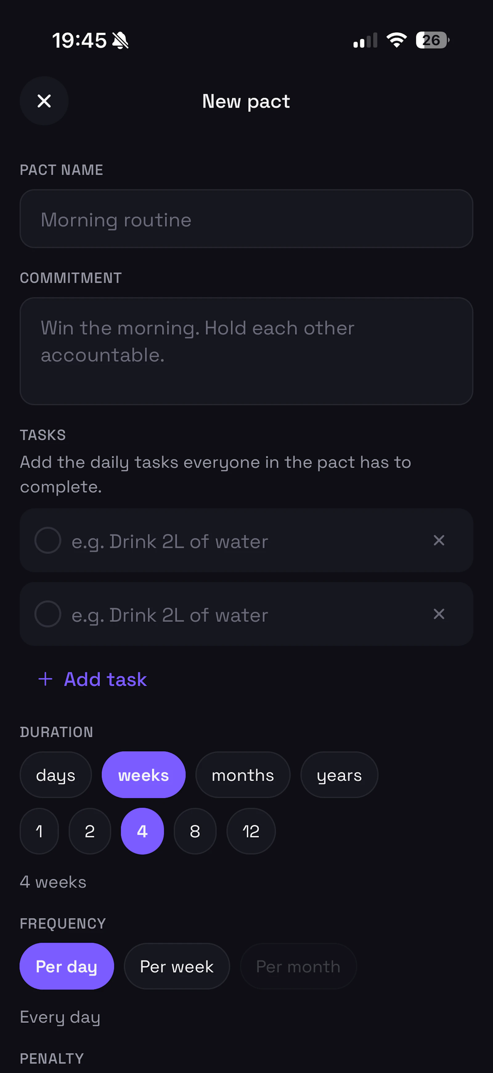 Pact: Share your goals screenshot 5